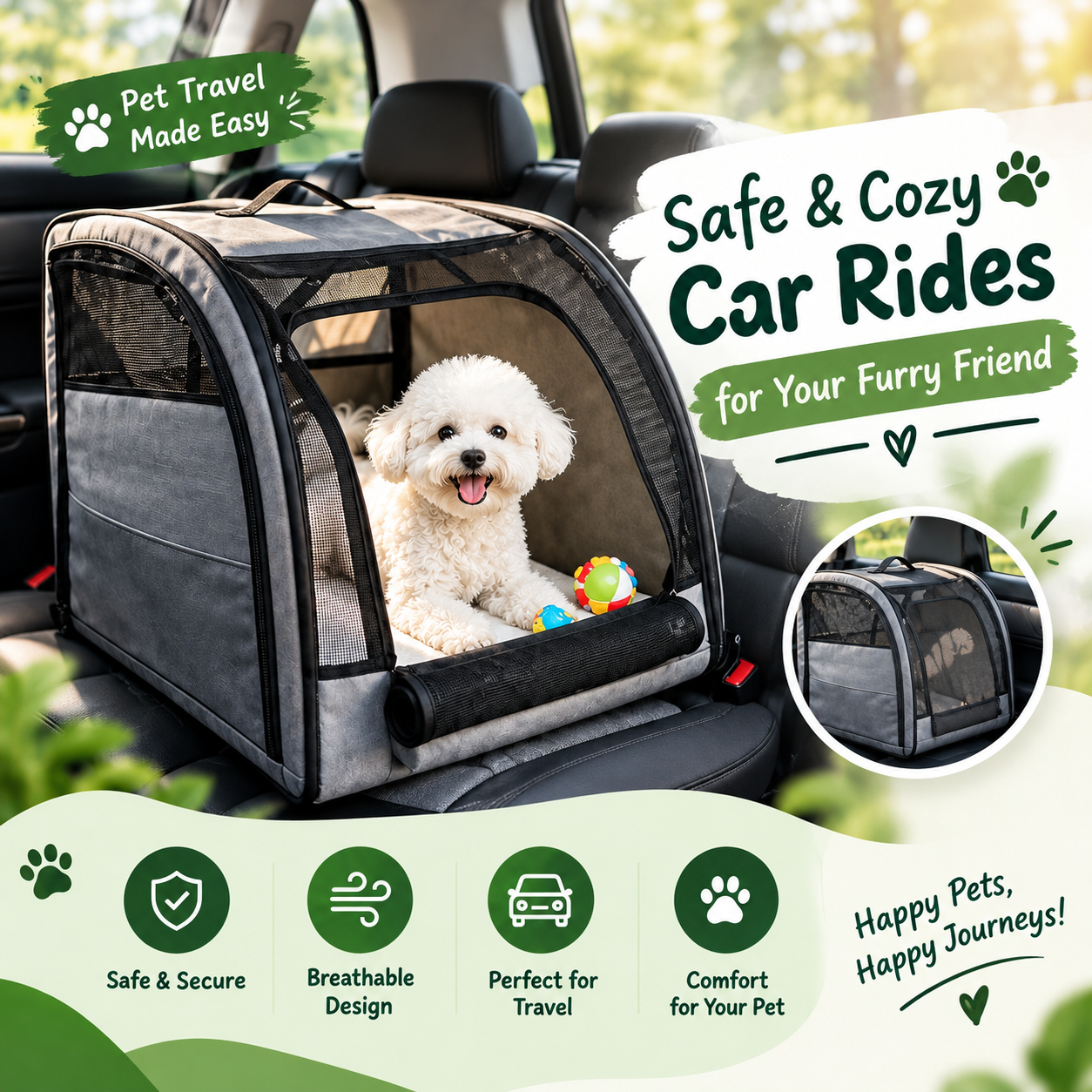 Safe Comfortable Car Travel for Your Pet