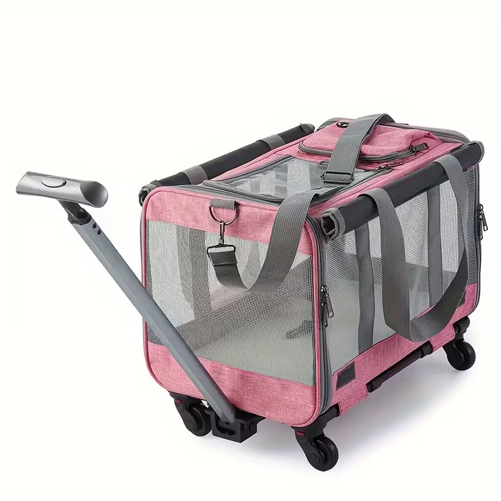 Portable Pet Stroller Carrier with Wheels