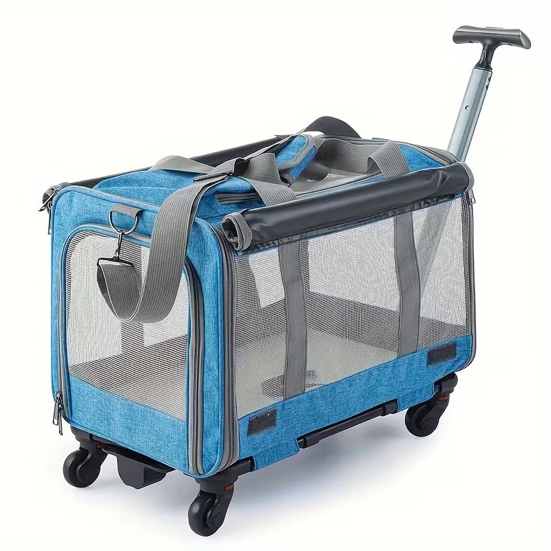 Portable Pet Stroller Carrier with Wheels