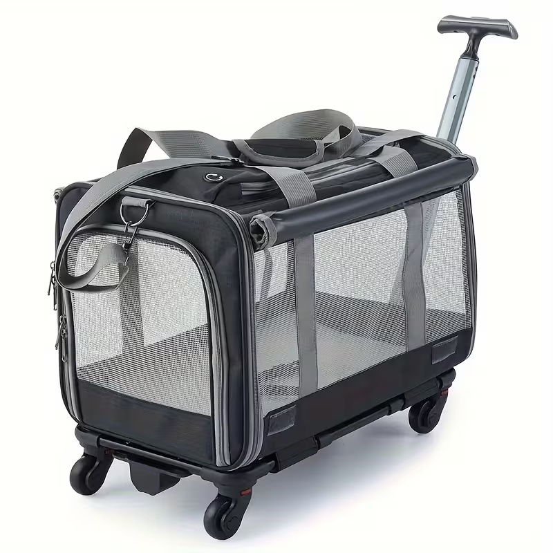 Portable Pet Stroller Carrier with Wheels