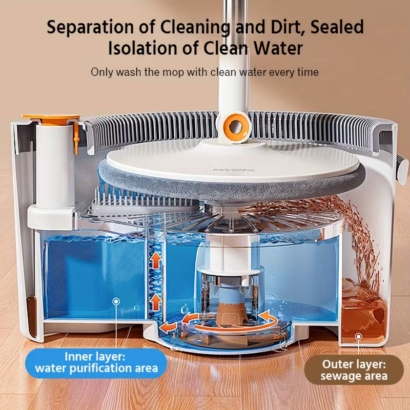 Hands-Free Wash Mop  Bucket Set