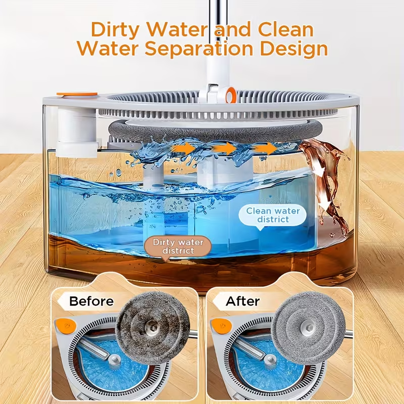 Hands-Free Wash Mop  Bucket Set